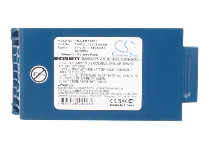 3.7V, 4400mAh, Li-ion Battery fits Vocollect, A4700, A500, 16.28Wh