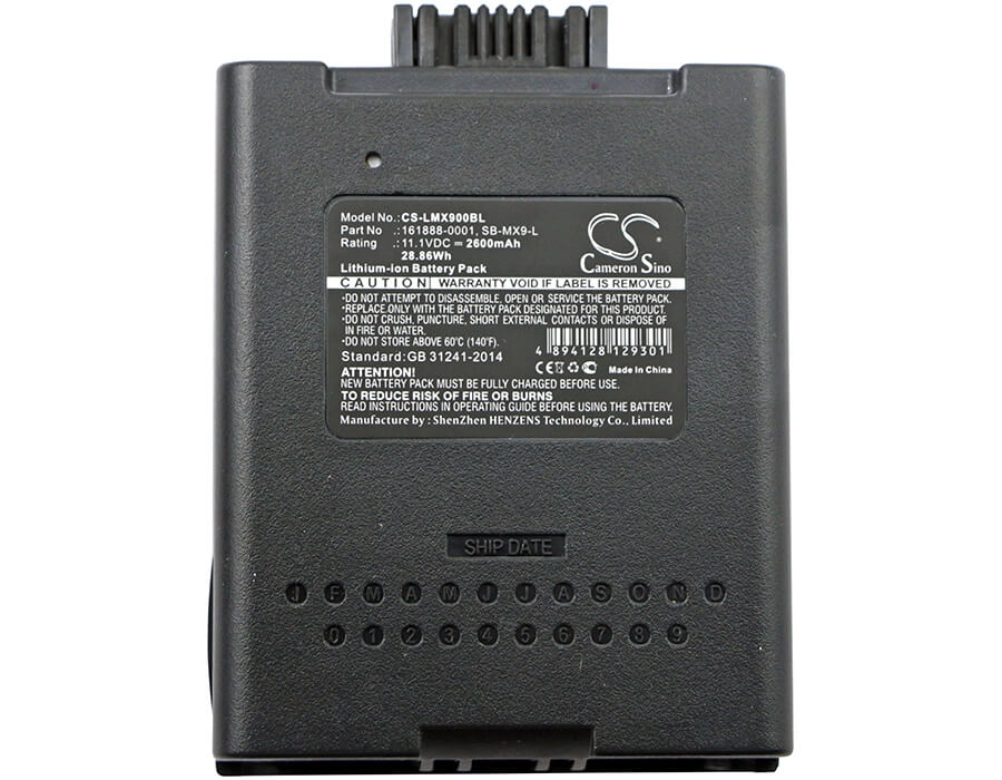 11.1V, 2600mAh, Li-ion Battery fits Honeywell, Mx9380, Mx9381, 28.86Wh