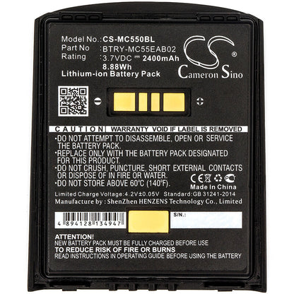 3.7V, 2400mAh, Li-ion Battery fits Symbol, Mc55, Mc5574, 8.88Wh