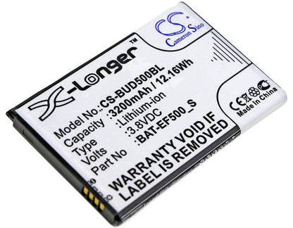 3.8V, 3200mAh, Li-ion Battery fits Bluebird, Ef500, Ef500r, 12.16Wh