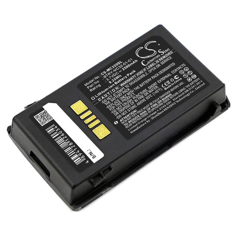 3.7V, 2500mAh, Li-ion Battery fits Zebra, Mc3200, Mc32n0, 9.25Wh
