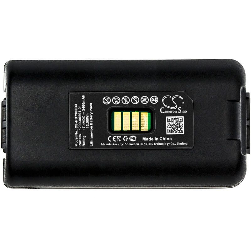 7.4V, 3400mAh, Li-ion Battery fits Handheld, Dolphin 7900, Dolphin 9500, 25.16Wh