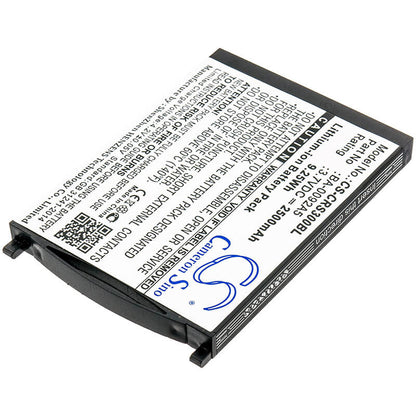 3.7V, 2500mAh, Li-ion Battery fits Cipherlab, Rs30, 9.25Wh