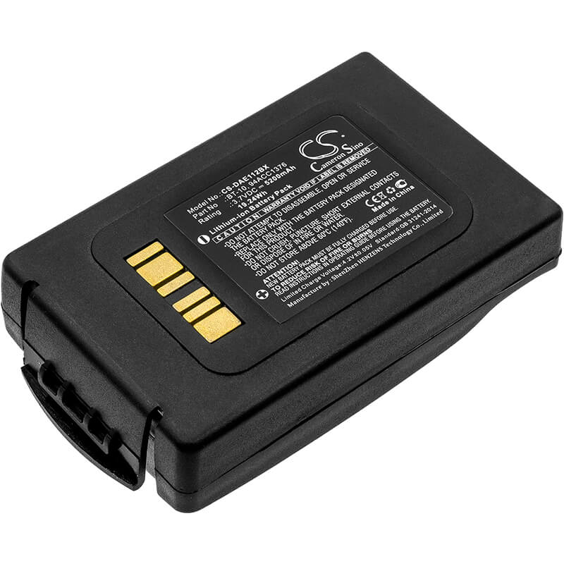 3.7V, 5200mAh, Li-ion Battery fits Datalogic, Elf, 19.24Wh