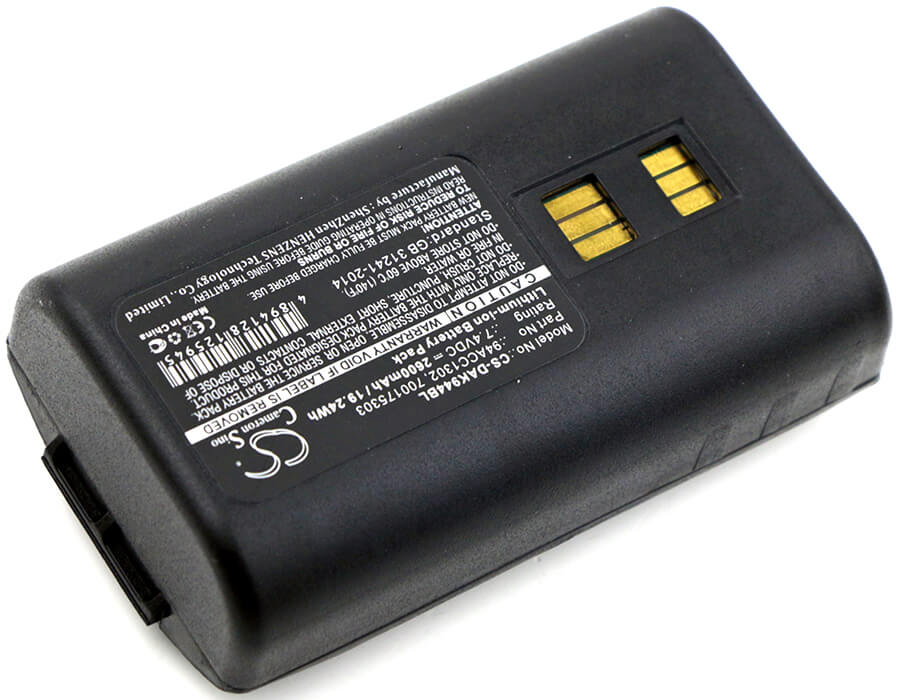 7.4V, 2600mAh, Li-ion Battery fits Datalogic, 944501055, 944501056, 19.24Wh
