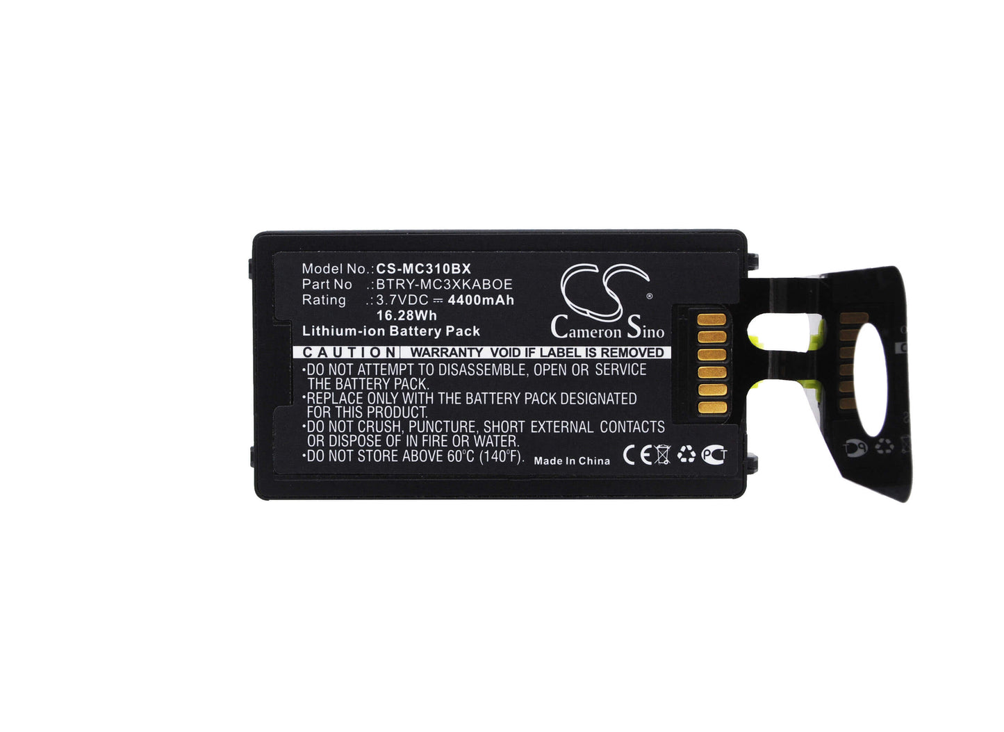 3.7V, 4400mAh, Li-ion Battery fits Symbol, Mc3100, Mc3190, 16.28Wh