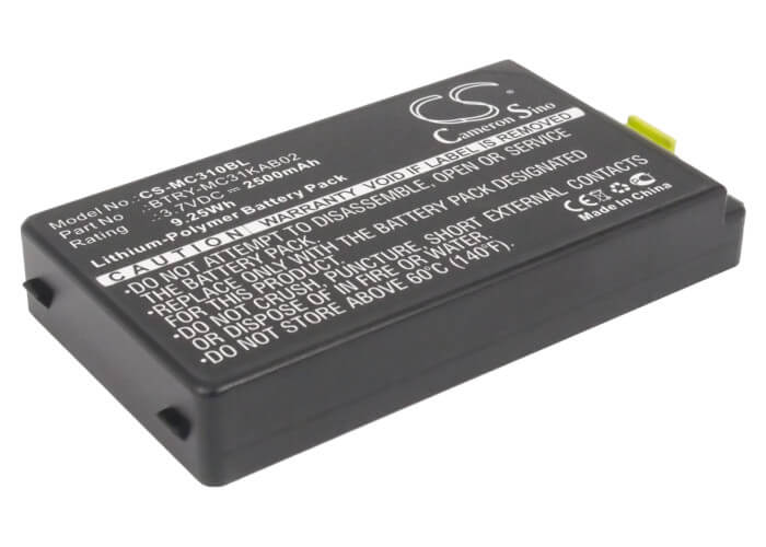3.7V, 2500mAh, Li-Polymer Battery fits Symbol, Mc3100, Mc3190, 9.25Wh