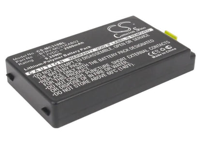 3.7V, 2500mAh, Li-Polymer Battery fits Symbol, Mc3100, Mc3190, 9.25Wh