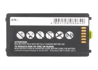 3.7V, 2500mAh, Li-Polymer Battery fits Symbol, Mc3100, Mc3190, 9.25Wh