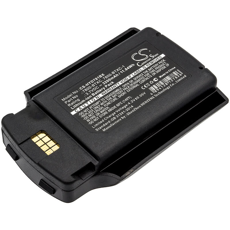 3.7V, 3200mAh, Li-ion Battery fits Dolphin, 7600, 7600 Ii, 11.84Wh