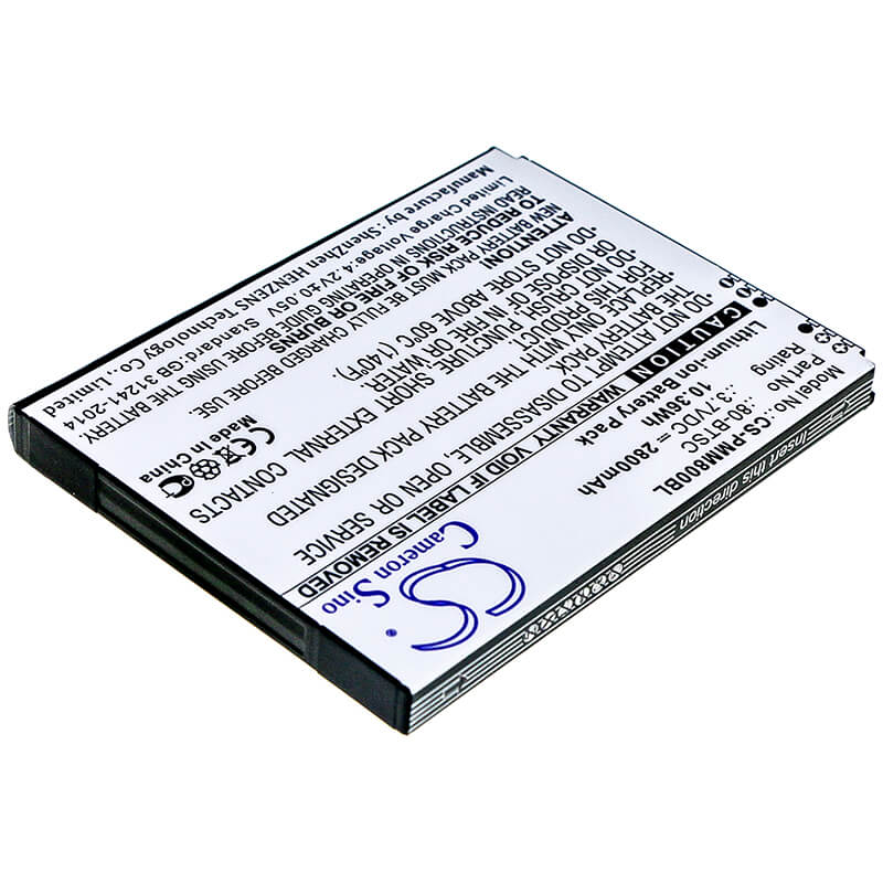 3.7V, 2800mAh, Li-ion Battery fits Point Mobile, Pm80, 10.36Wh