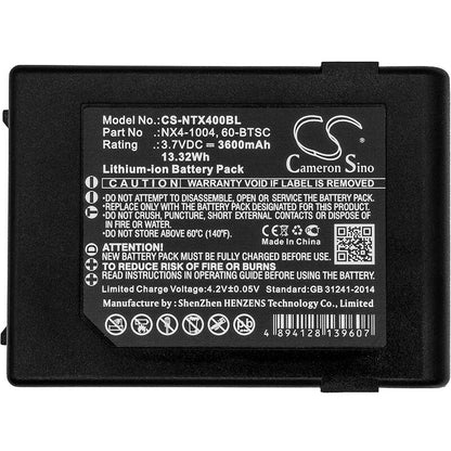 3.7V, 3600mAh, Li-ion Battery fits Handheld, Nautiz X4, 13.32Wh