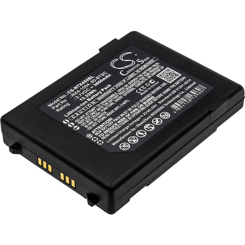 3.7V, 3600mAh, Li-ion Battery fits Nautiz, X4, 13.32Wh