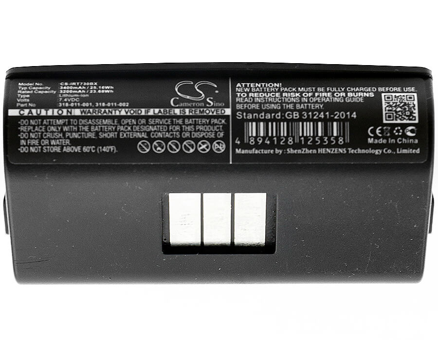 7.4V, 3400mAh, Li-ion Battery fits Intermec, 700, 700 Color, 25.16Wh