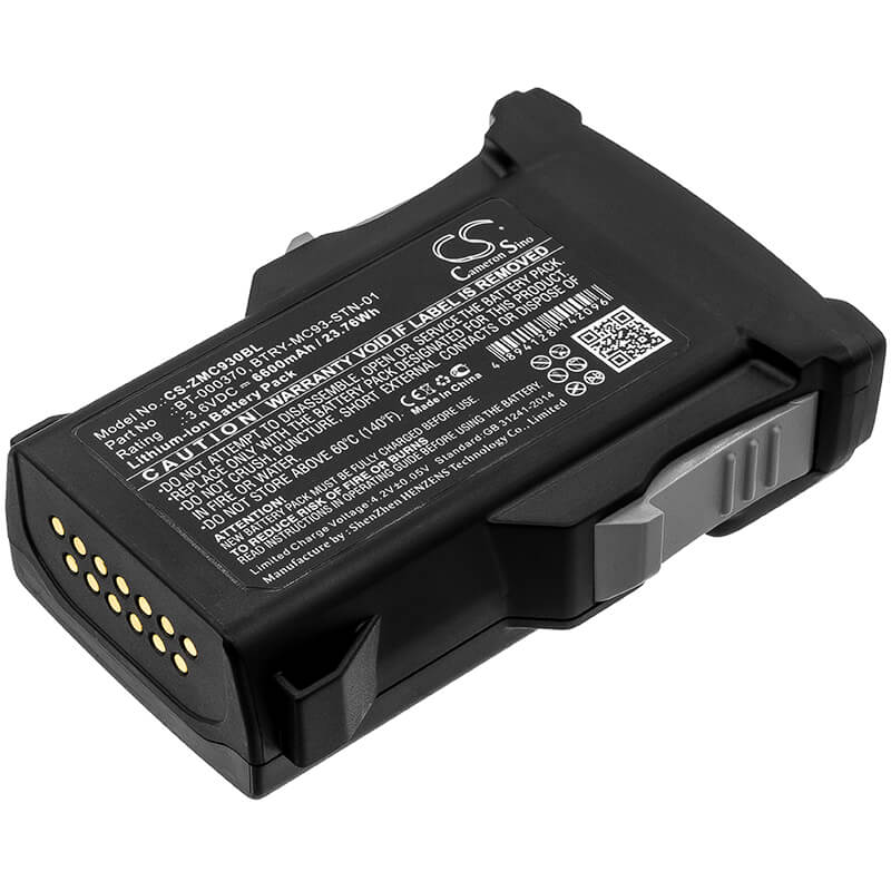 3.6V, 6600mAh, Li-ion Battery fits Zebra, Mc93, Mc9300, 23.76Wh