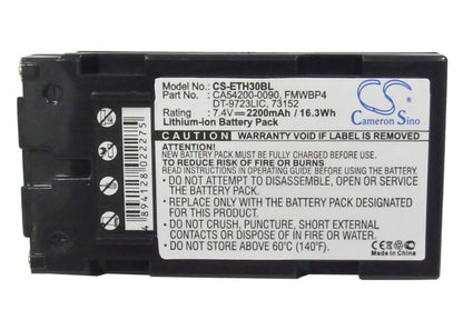7.4V, 2200mAh, Li-ion Battery fits Fujitsu, Stylistic 500, 16.28Wh