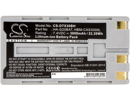 7.4V, 3000mAh, Li-ion Battery fits Hioki, Lr8510, Lr8511, 22.2Wh