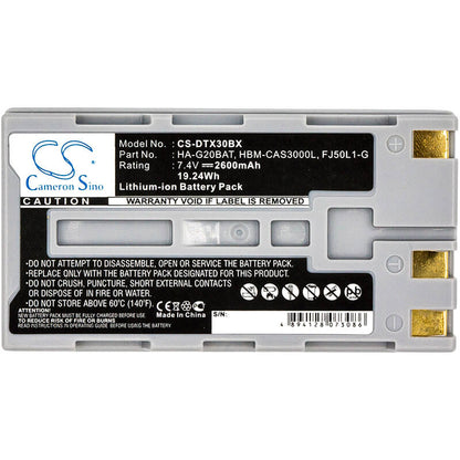 7.4V, 2600mAh, Li-ion Battery fits Casio, Dt-x30, Dt-x30g, 19.24Wh