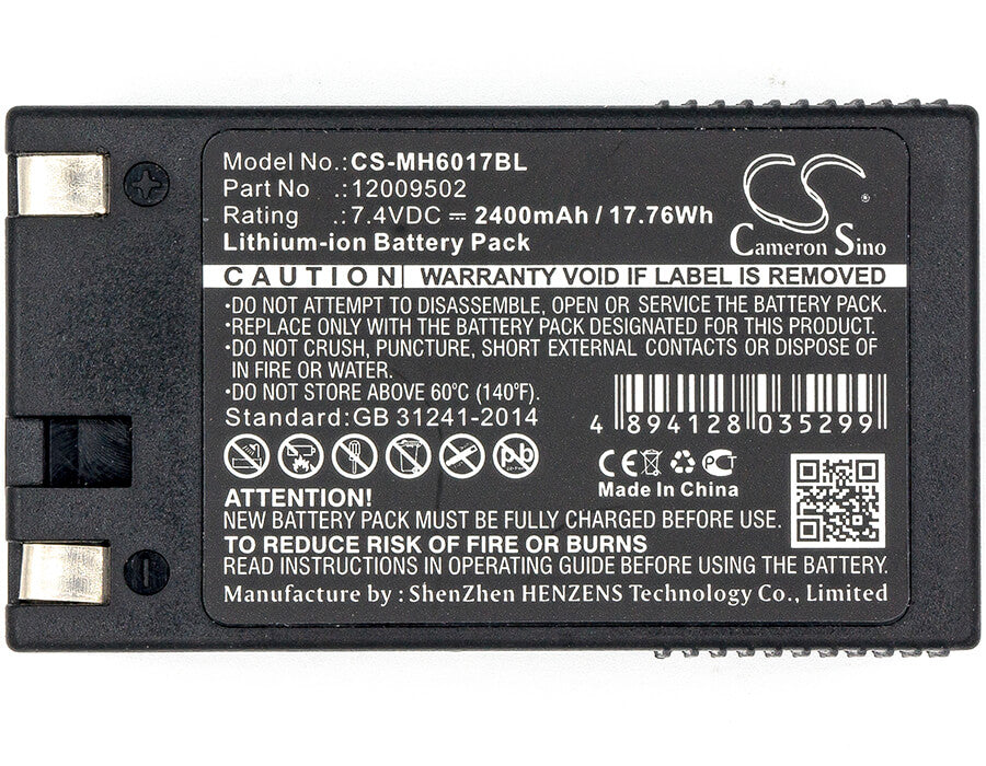 7.4V, 2400mAh, Li-ion Battery fits Monarch, 6017 Handiprint, 6032, 17.76Wh
