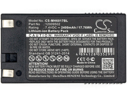 7.4V, 2400mAh, Li-ion Battery fits Monarch, 6017 Handiprint, 6032, 17.76Wh