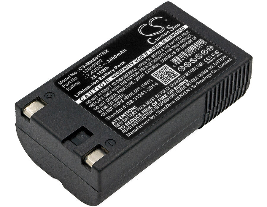7.4V, 3400mAh, Li-ion Battery fits Handiprinter, 6017, 25.16Wh