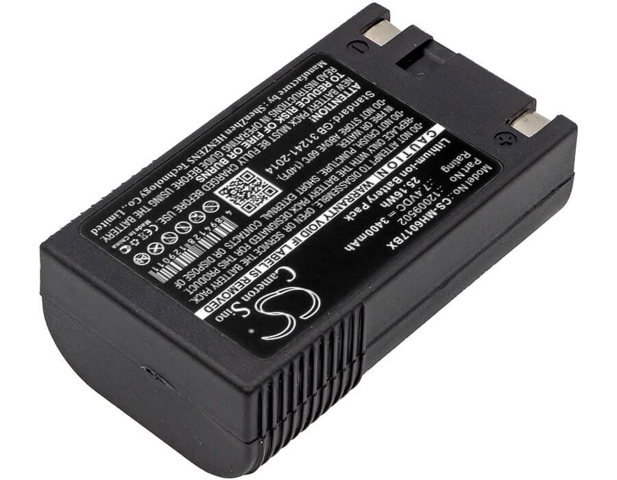 7.4V, 3400mAh, Li-ion Battery fits Handiprinter, 6017, 25.16Wh