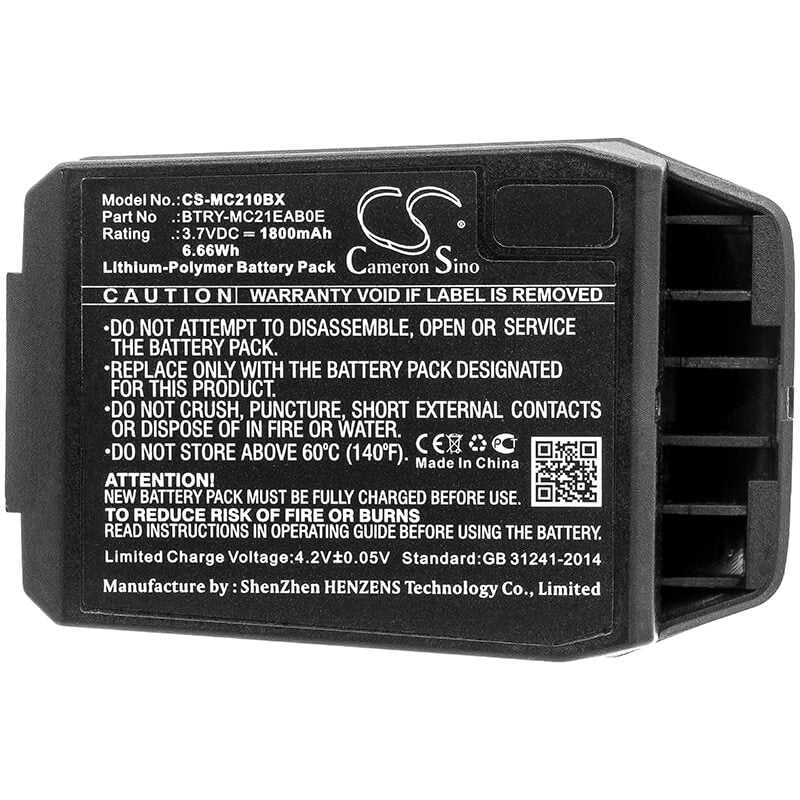 3.7V, 1800mAh, Li-Polymer Battery fits Motorola, Mc21, Mc2100, 6.66Wh