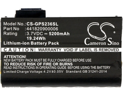 3.7V, 5200mAh, Li-ion Battery fits Nautiz, X7, 19.24Wh
