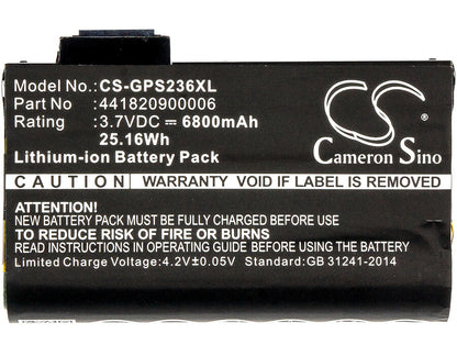 3.7V, 6800mAh, Li-ion Battery fits Adirpro, Ps236b, 25.16Wh