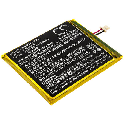 3.8V, 4000mAh, Li-Polymer Battery fits Unitech, Ea500, Ea502, 15.2Wh
