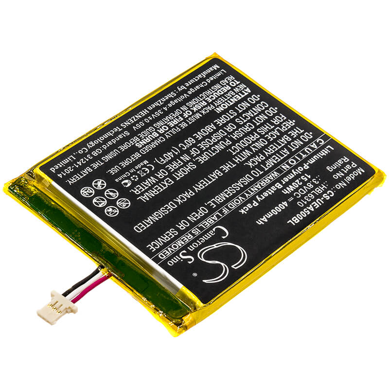 3.8V, 4000mAh, Li-Polymer Battery fits Unitech, Ea500, Ea502, 15.2Wh
