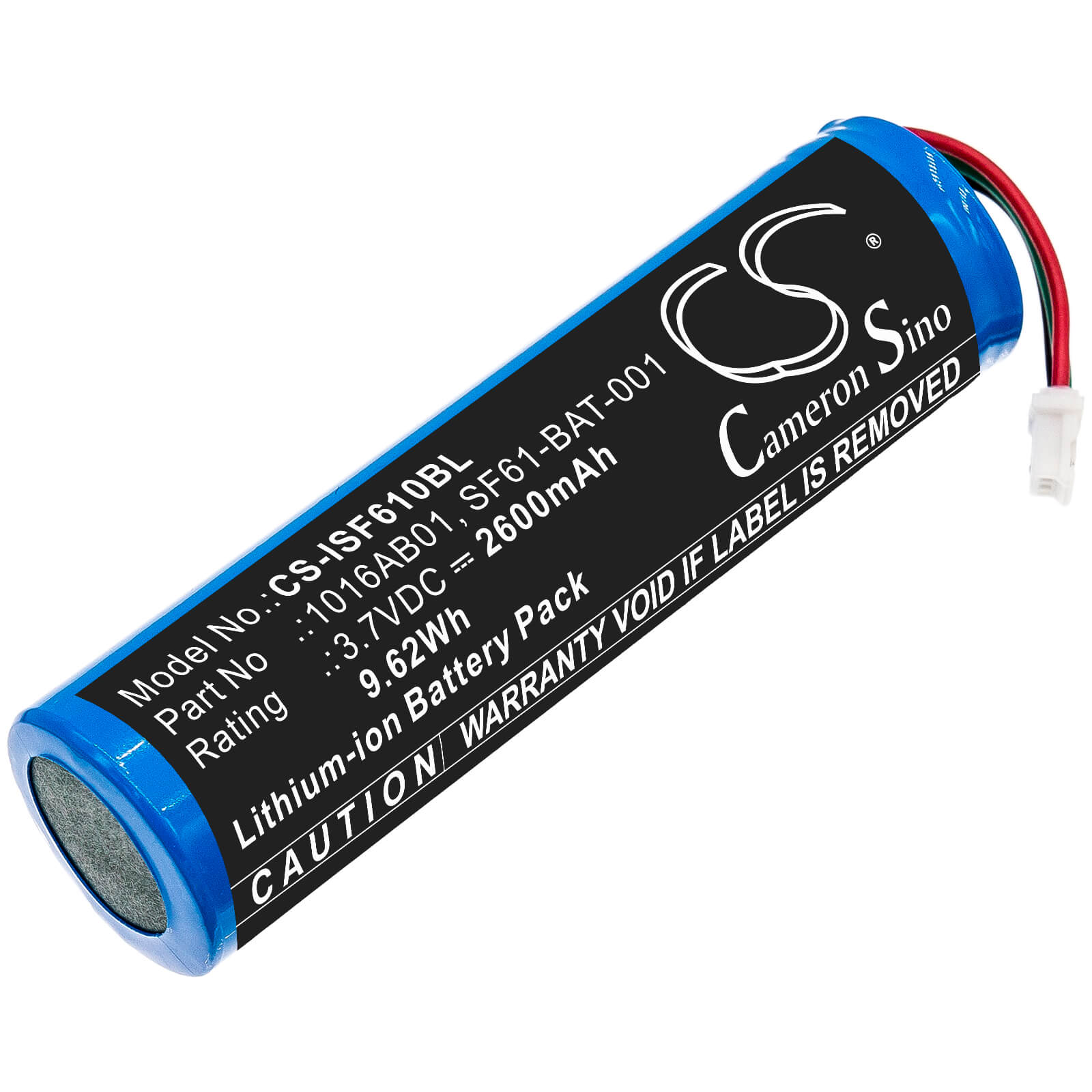 3.7V, 2600mAh, Li-ion Battery fits Intermec, Sf61, Sf61b, 9.62Wh