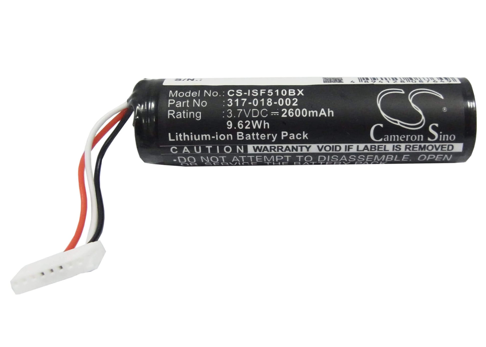 3.7V, 2600mAh, Li-ion Battery fits Honeywell, In51l3-d, Sf51, 9.62Wh