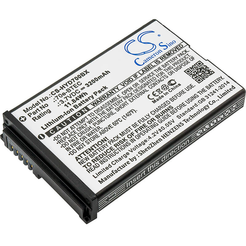 3.7V, 3200mAh, Li-ion Battery fits Dolphin, 60s, 70e, 11.84Wh