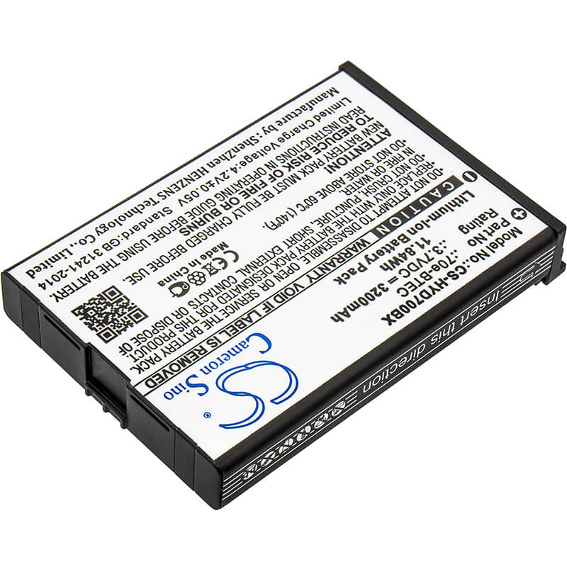 3.7V, 3200mAh, Li-ion Battery fits Dolphin, 60s, 70e, 11.84Wh