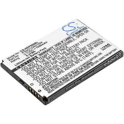 3.7V, 1450mAh, Li-ion Battery fits Handheld, 6000, 6000lu1, 5.365Wh