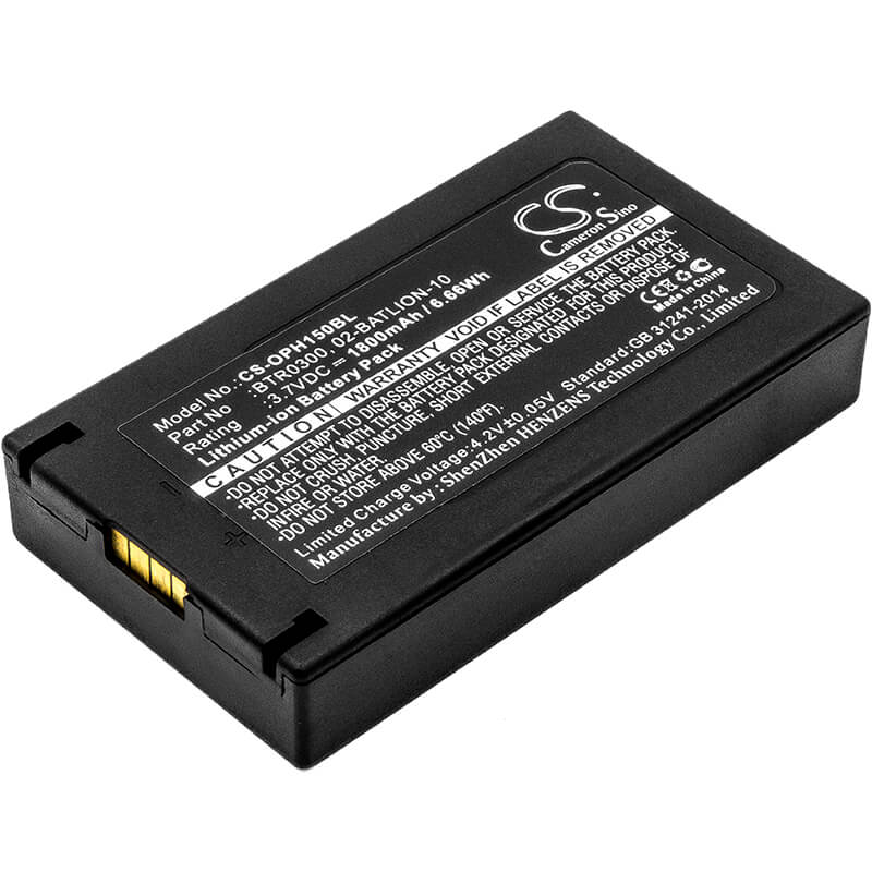 3.7V, 1800mAh, Li-ion Battery fits Opticon, H15, H-15a, 6.66Wh