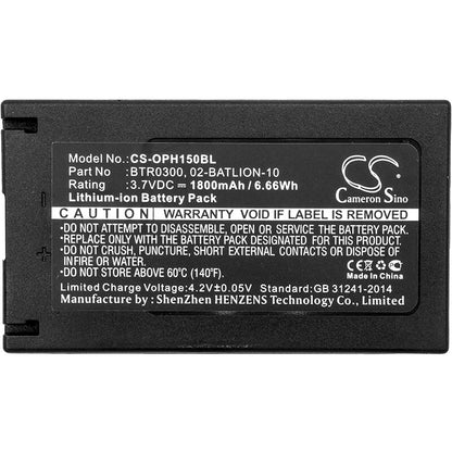 3.7V, 1800mAh, Li-ion Battery fits Opticon, H15, H-15a, 6.66Wh