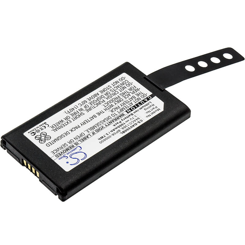 3.7V, 1000mAh, Li-ion Battery fits Wasp, Dt10, Dt10rf, 3.7Wh