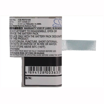 Grey, 6.0V, 750mAh, Ni-MH Battery fits Symbol, Pdt 3100, Pdt 3110, 4.5Wh