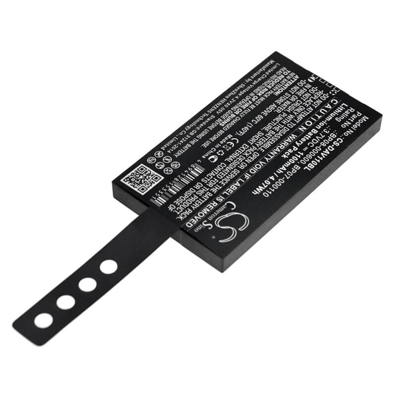 3.7V, 1100mAh, Li-ion Battery fits Datalogic, Memor Nfp, 4.07Wh