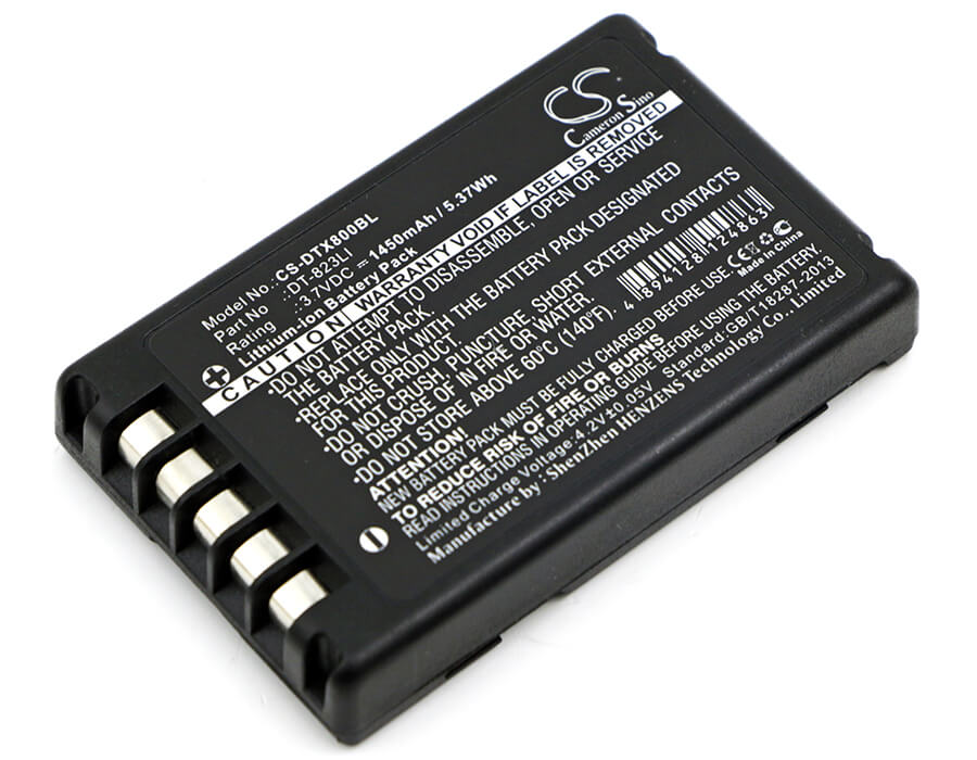 3.7V, 1450mAh, Li-ion Battery fits Casio, Dt-800, Dt-810, 5.365Wh
