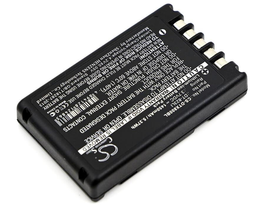3.7V, 1450mAh, Li-ion Battery fits Casio, Dt-800, Dt-810, 5.365Wh