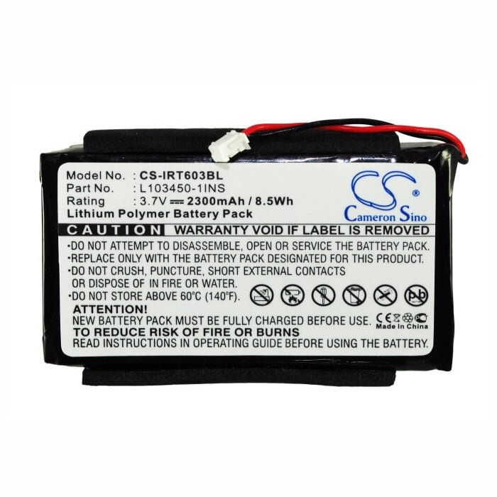3.7V, 2300mAh, Li-Polymer Battery fits Intermec, 600, 600 Pen, 8.51Wh