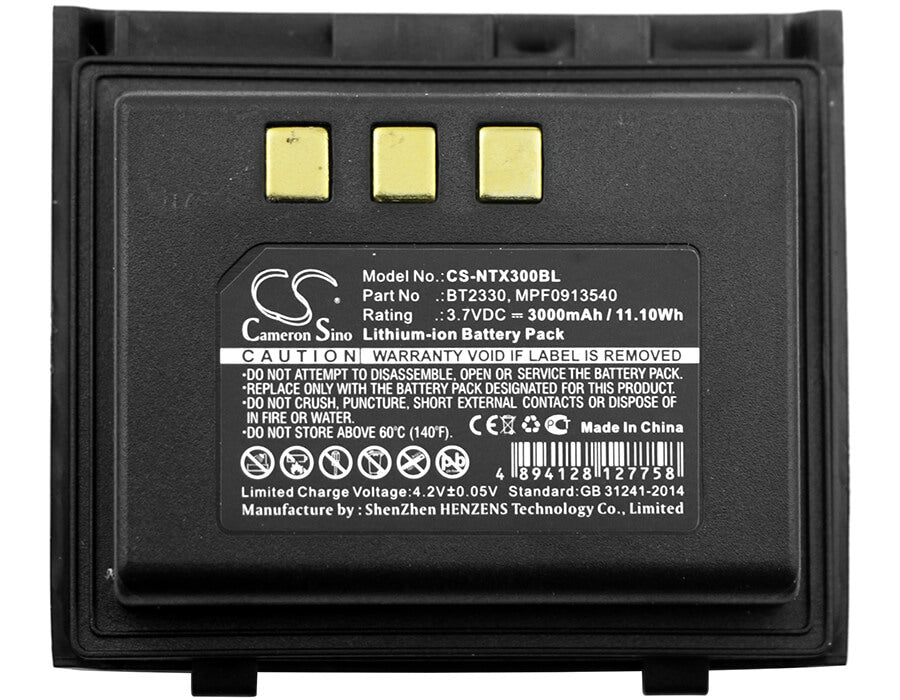 3.7V, 3000mAh, Li-ion Battery fits Nautiz, X3, 11.1Wh