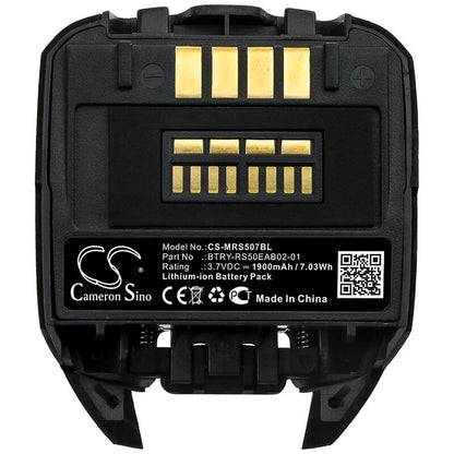 3.7V, 1900mAh, Li-ion Battery fits Motorola, Rs507, Rs507x, 7.03Wh
