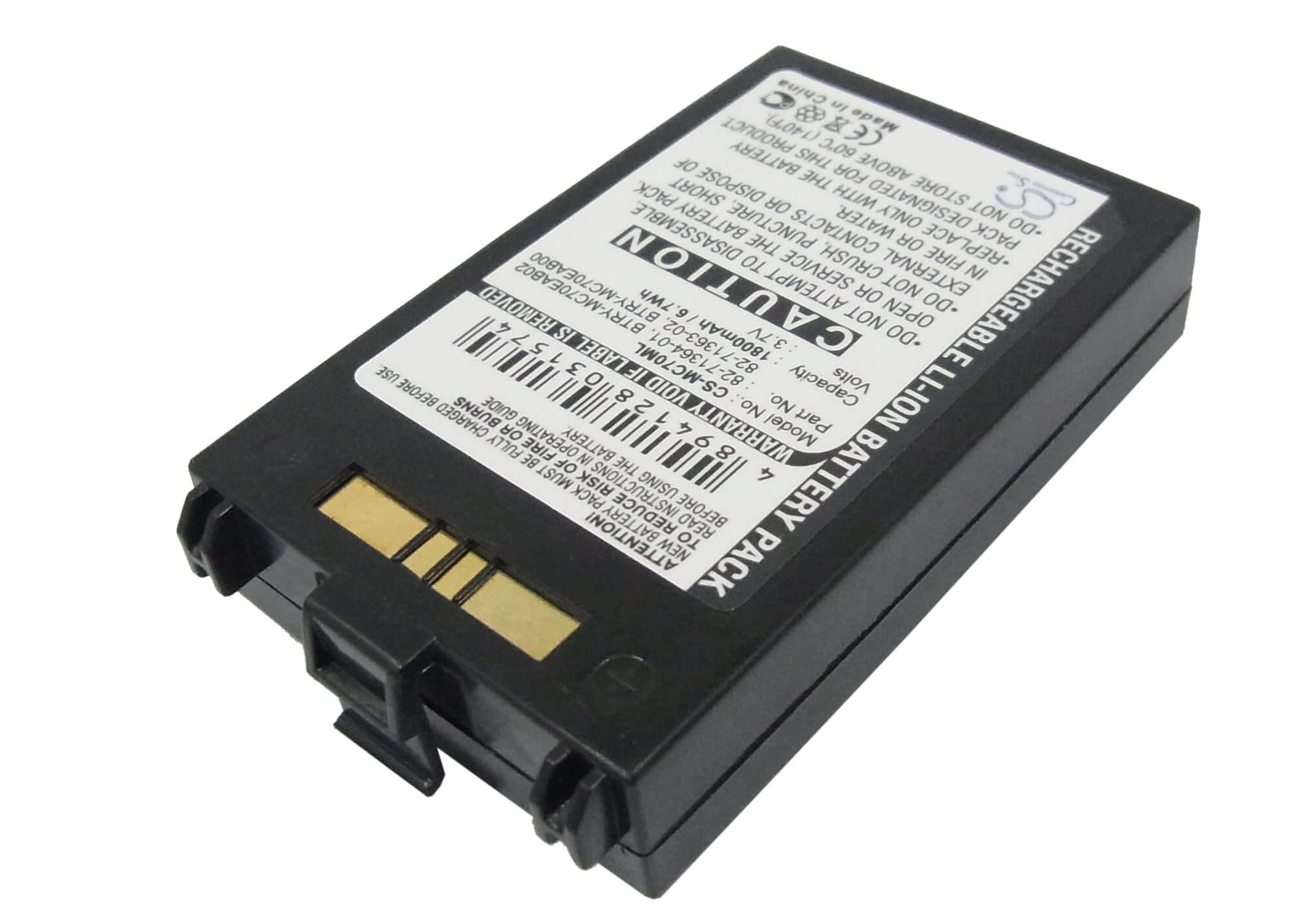 3.7V, 1800mAh, Li-ion Battery fits Symbol, Mc70, Mc7004, 6.66Wh