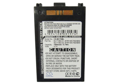 3.7V, 1800mAh, Li-ion Battery fits Symbol, Mc70, Mc7004, 6.66Wh
