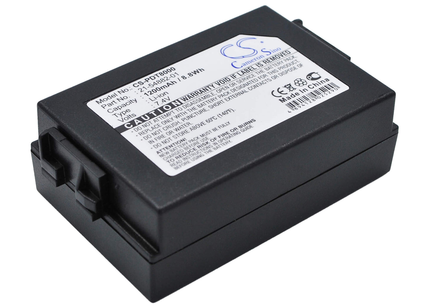 7.4V, 1200mAh, Li-ion Battery fits Symbol, Pdt8000, Pdt-8000, 8.88Wh