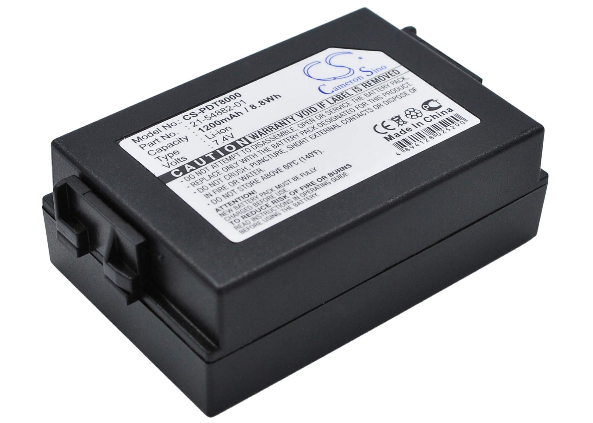 7.4V, 1200mAh, Li-ion Battery fits Symbol, Pdt8000, Pdt-8000, 8.88Wh
